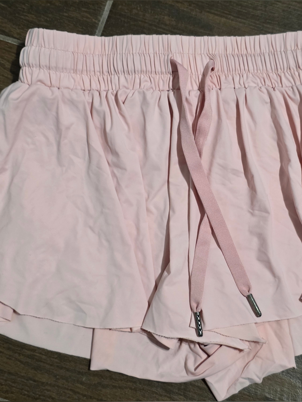 Lightweight Pink Drawstring Shorts